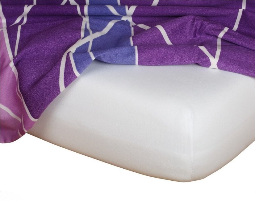 Jersey prostěradlo bílá - Rozměry: 60x120/10 cm postýlka