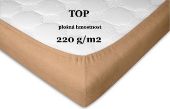 Froté prostěradlo světle hnědá