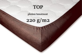 Froté prostěradlo tmavě hnědá