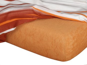 Froté prostěradlo karamel