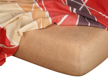 Froté prostěradlo světle hnědá