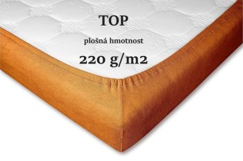 Froté prostěradlo karamel
