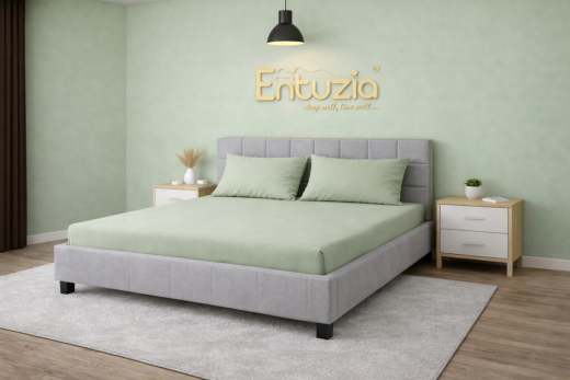 Prostěradlo Mako-Jersey s lycrou Pistácie - Rozměry: 90x200 cm jednolůžko