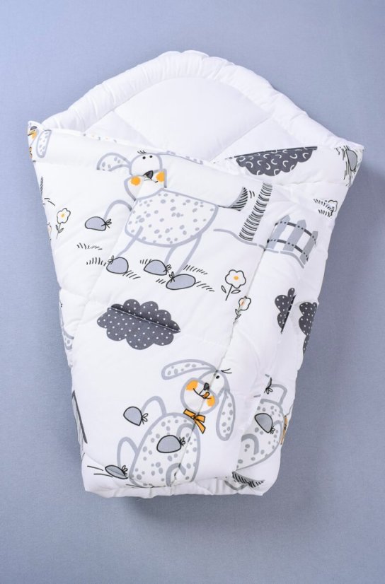 Rychlozavinovačka s šedými pejsky - Rozměry: 75x75 cm, suchý zip