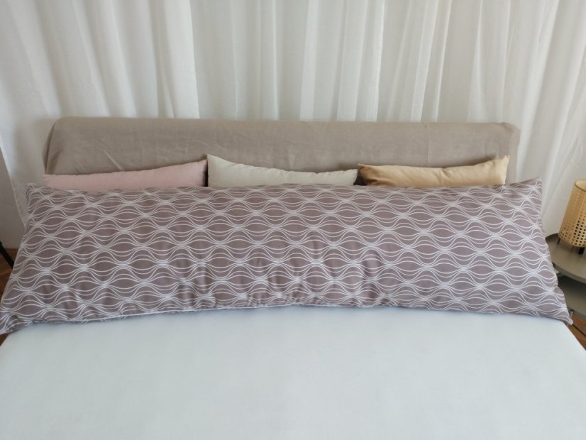 Povlak bavlna na relaxační polštář/Náhradní manžel cibule na šedé - Rozměry: 50x160 cm samostatný povlak
