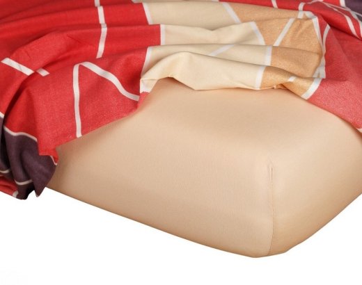 Jersey prostěradlo medová - Rozměry: 60x120/10 cm postýlka