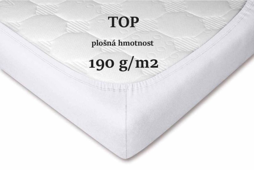 Jersey prostěradlo bílá - Rozměry: 60x120/10 cm postýlka