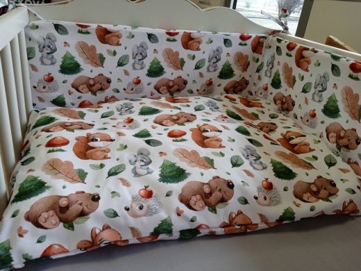 Mantinel do postýlky zvířátka podzim 180 cm
