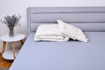 Letní dětský set z ovčí vlny StříbroAktiv smetanová