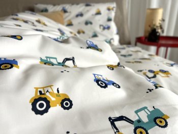 Dětské povlečení bavlněný popelín bagři