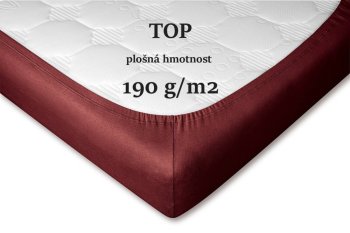 Jersey prostěradlo bordó