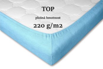 Froté prostěradlo světle modrá