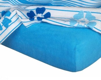 Froté prostěradlo denim