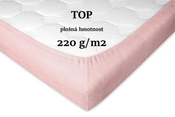 Froté prostěradlo pudrová