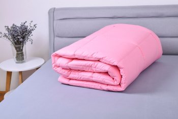 Zimní přikrývka z ovčí vlny (teplejší) růžová