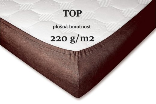 Froté prostěradlo tmavě hnědá - Rozměry: 60x120/10 cm postýlka