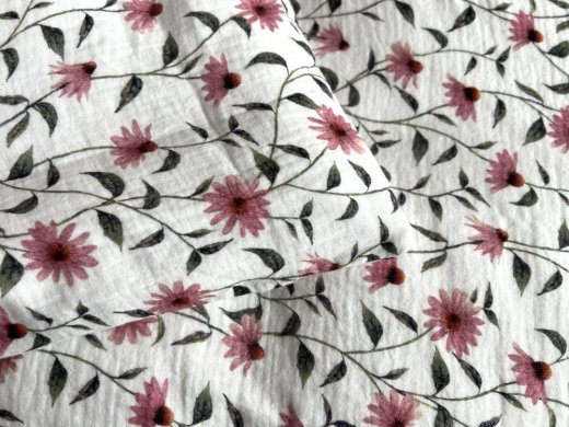 Mušelínové povlečení květiny bio bavlna - Rozměry: 140x200 + 70x90 cm (standard)