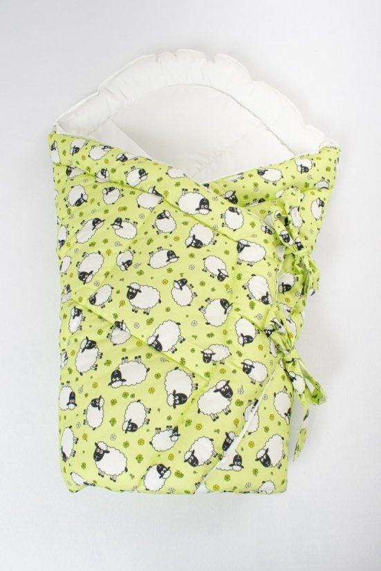 Rychlozavinovačka beránci na zelené - Rozměry: 75x75 cm, suchý zip Rychlozavinovačka beránci na zelené - Rozměry: 75x75 cm, suchý zip