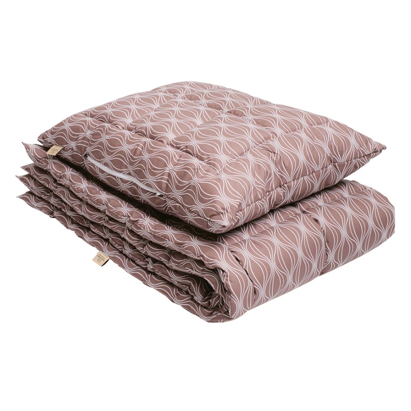 SET Celoroční barevná přikrývka a polštář cibule šedé duté vlákno - Rozměry: 140x200 + 70x90 cm (standard)