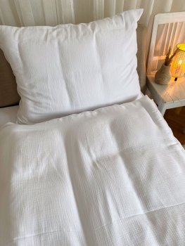 Mušelínové povlečení bílá bio bavlna