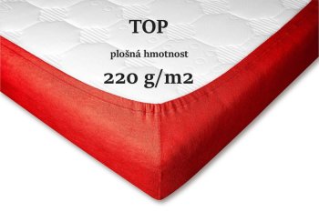 Froté prostěradlo červená
