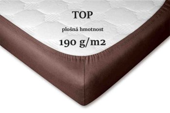 Jersey prostěradlo tmavě hnědá