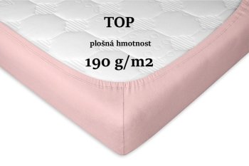 Jersey prostěradlo pudrová