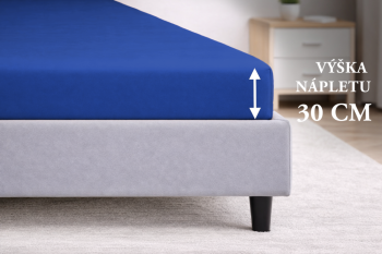 Prostěradlo Mako-Jersey s lycrou Tmavě modrá