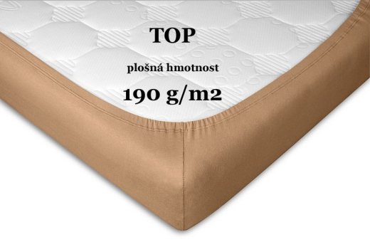 Jersey prostěradlo světle hnědá - Rozměry: 60x120/10 cm postýlka