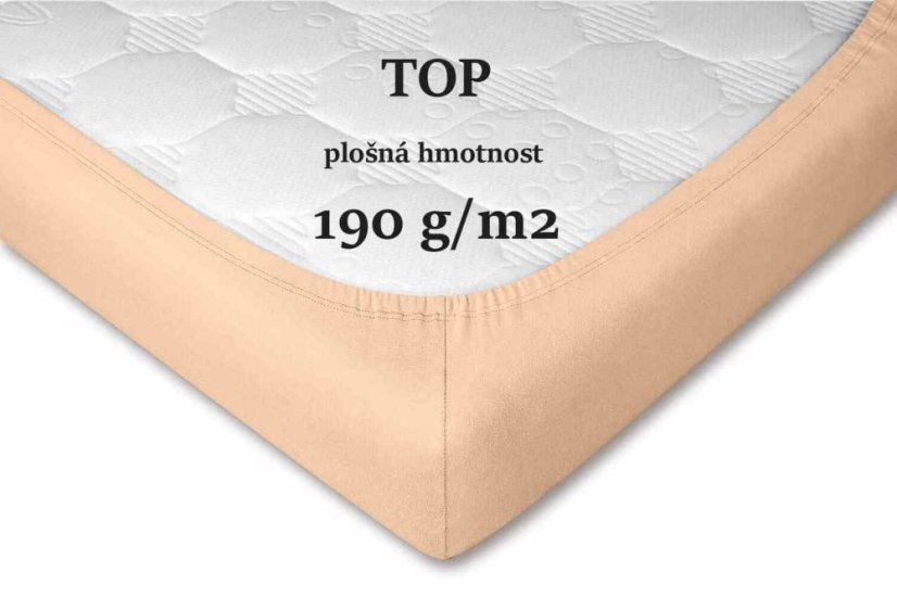 Jersey prostěradlo medová - Rozměry: 60x120/10 cm postýlka