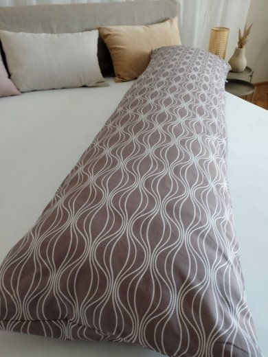 Povlak bavlna na relaxační polštář/Náhradní manžel cibule na šedé - Rozměry: 50x160 cm samostatný povlak