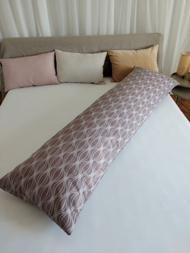 Povlak bavlna na relaxační polštář/Náhradní manžel cibule na šedé - Rozměry: 50x160 cm samostatný povlak