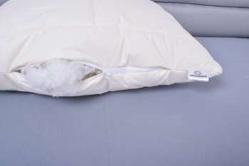 Dětský kombinovaný polštář z ovčí vlny StříbroAktiv smetanová