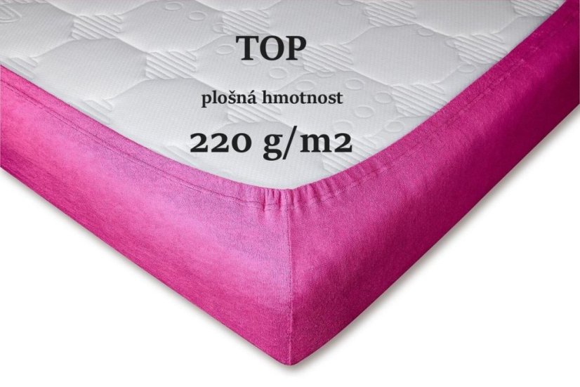 Froté prostěradlo ostružinová - Rozměry: 60x120/10 cm postýlka