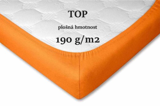 Jersey prostěradlo pomeranč - Rozměry: 60x120/10 cm postýlka