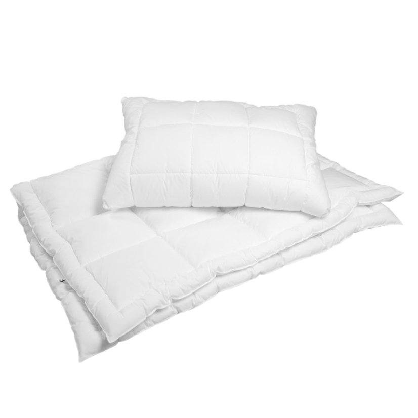 SET Celoroční přikrývka + Prošívaný polštář Aloe Vera - Rozměry: 140x200 + 70x90 cm (standard)