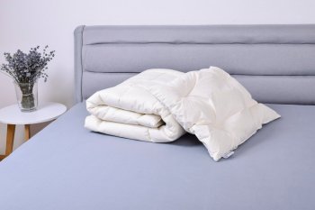Celoroční dětský set z ovčí vlny StříbroAktiv smetanová