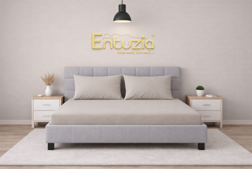 Prostěradlo Mako-Jersey s lycrou Latté - Rozměry: 90x200 cm jednolůžko