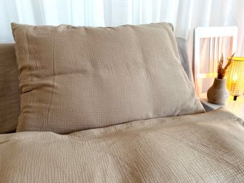 Mušelínové povlečení béžová bio bavlna
