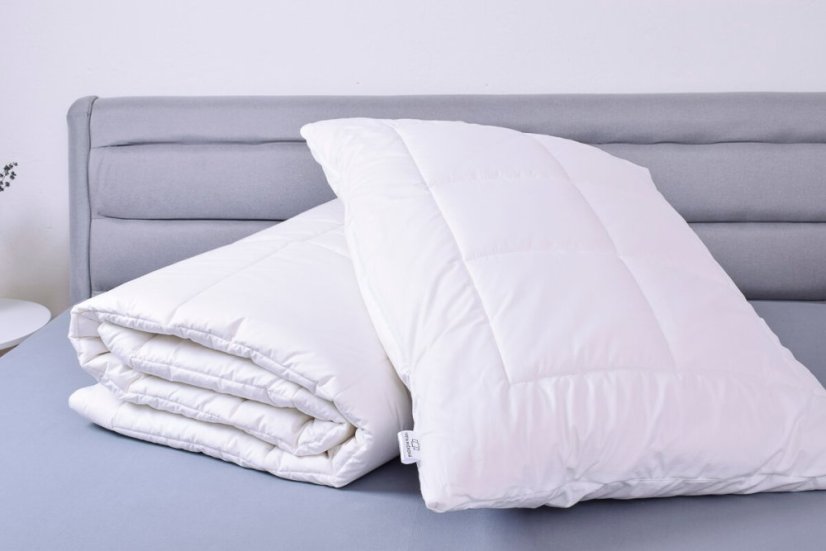 SET Z OVČÍ VLNY letní přikrývka + Vlněný polštář - Rozměry: 140x200 + 70x90 cm (standard)