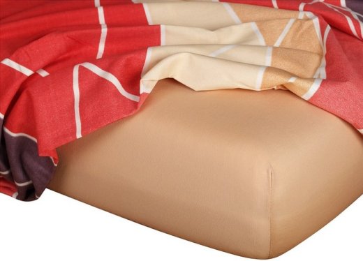 Jersey prostěradlo světle hnědá - Rozměry: 60x120/10 cm postýlka