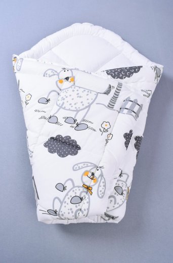 Rychlozavinovačka s šedými pejsky - Rozměry: 75x75 cm, suchý zip